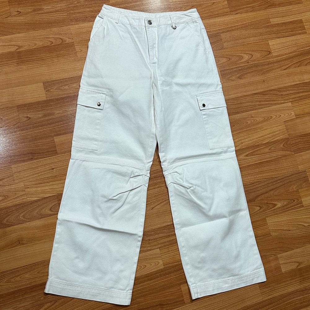 Princess Polly White Cargo Pants